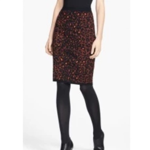 A.L.C Ellwood Leopard Print Pencil Wool Skirt S - Picture 9 of 9